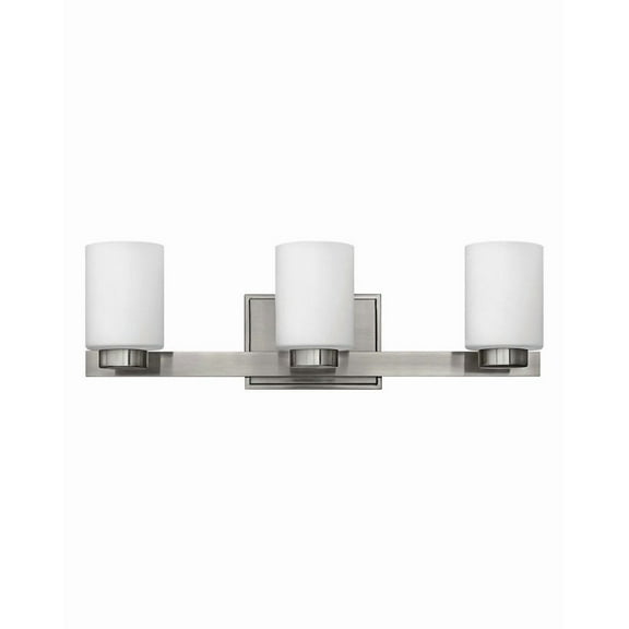 5053BN-LED-Hinkley Lighting-Mileys - 3 Light Bath Vanity in Transitional Style - 21.5 Inches Wide by 7 Inches High-Brushed Nickel Finish-Cased Opal
