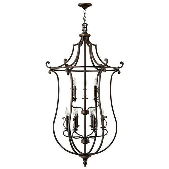 4259OB-Hinkley Lighting-Plymouth - Nine Light Chandelier in Traditional Style - 30 Inches Wide by 55.5 Inches High