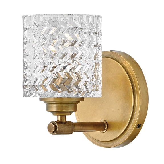 5040HB Hinkley Lighting Elle - 1 Light Bath Vanity in Traditional Style - 5.5 Inches Wide by 7.75 Inches High-Heritage Brass Finish