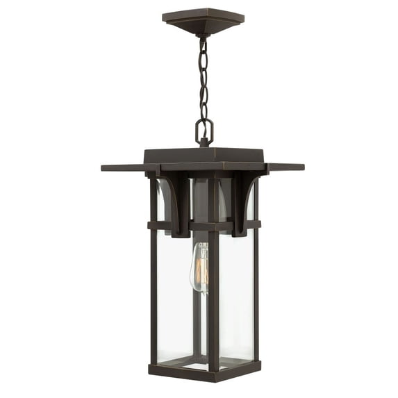 2322OZ Hinkley Lighting Manhattan - 1 Light Large Outdoor Hanging Lantern in Craftsman Style - 11.25 Inches Wide by 19.25 Inches High-Incandescent