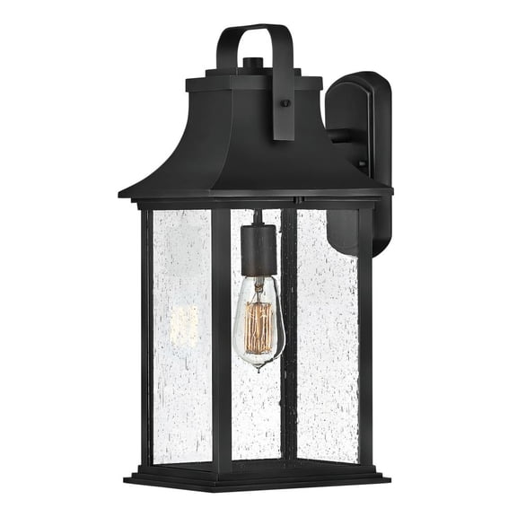 2395TK Hinkley Lighting Grant - 1 Light Large Outdoor Wall Lantern in Traditional Style - 8.5 Inches Wide by 19 Inches High-Textured Black Finish