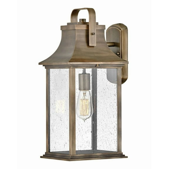 2395BU Hinkley Lighting Grant - 1 Light Large Outdoor Wall Lantern in Traditional Style - 8.5 Inches Wide by 19 Inches High-Burnished Bronze Finish