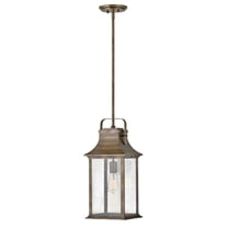 2392BU Hinkley Lighting Grant - 1 Light Medium Outdoor Hanging Lantern in Traditional Style - 8.5 Inches Wide by 19.75 Inches High-Burnished Bronze