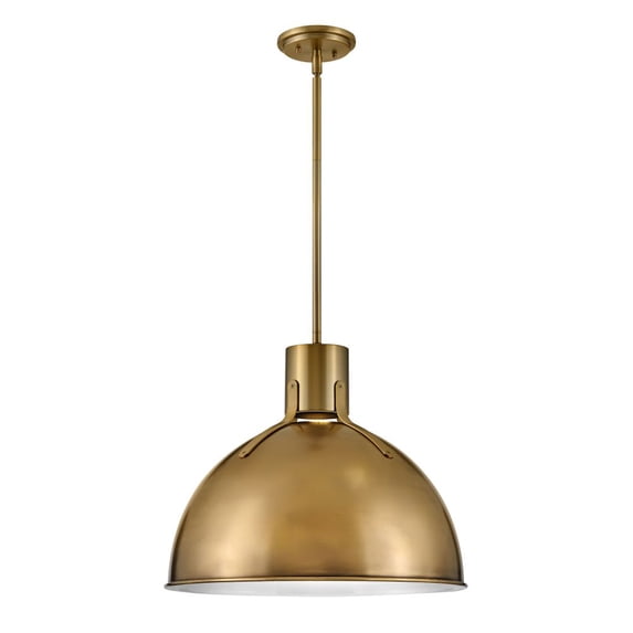 3483HB Hinkley Lighting Argo - 6.5W 1 LED Medium Pendant in Industrial-Scandinavian Style - 20 Inches Wide by 17 Inches High-Heritage Brass Finish
