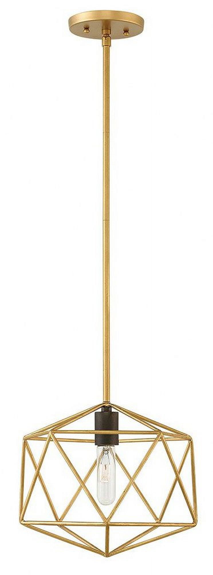 Astrid Deluxe Gold Mini Pendant with Geometric Design