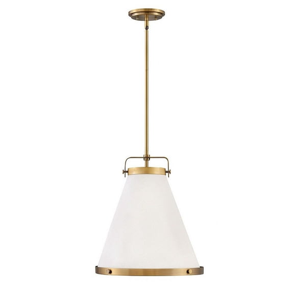 Lexi 1 Light Large Pendant In Traditional-Transitional Style 16 Inches Wide By 17.75 Inches High-Lacquered Brass Finish Hinkley Lighting 4993Lcb