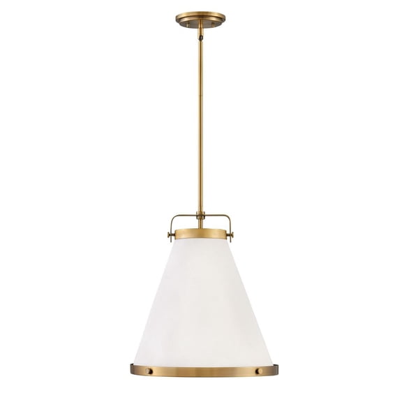 Lexi 1 Light Large Pendant In Traditional-Transitional Style 16 Inches Wide By 17.75 Inches High-Lacquered Brass Finish Hinkley Lighting 4993Lcb