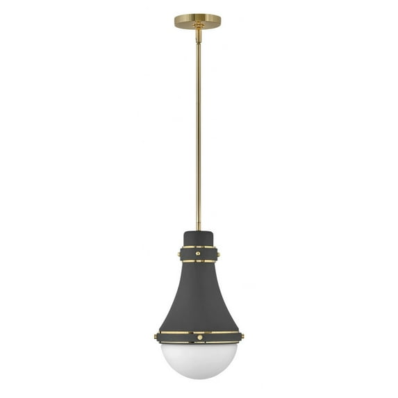 1 Light Small Pendant In Traditional-Transitional Style 9 Inches Wide By 15.5 Inches High-Bright Brass Finish Hinkley Lighting 39057Bbr