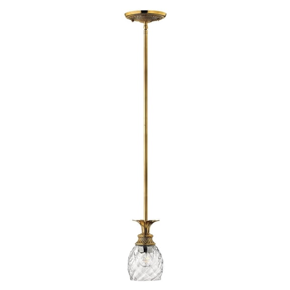 5317BB Hinkley Lighting Plantation - 1 Light Small Pendant in Traditional-Glam Style - 5 Inches Wide by 8.25 Inches High-Burnished Brass Finish