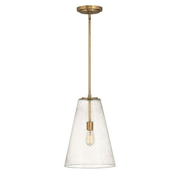 One Light Medium Pendant In Transitional-Modern-Scandinavian Style 13 Inches Wide By 18.5 Inches High-Heritage Brass Finish Hinkley Lighting 41047Hb
