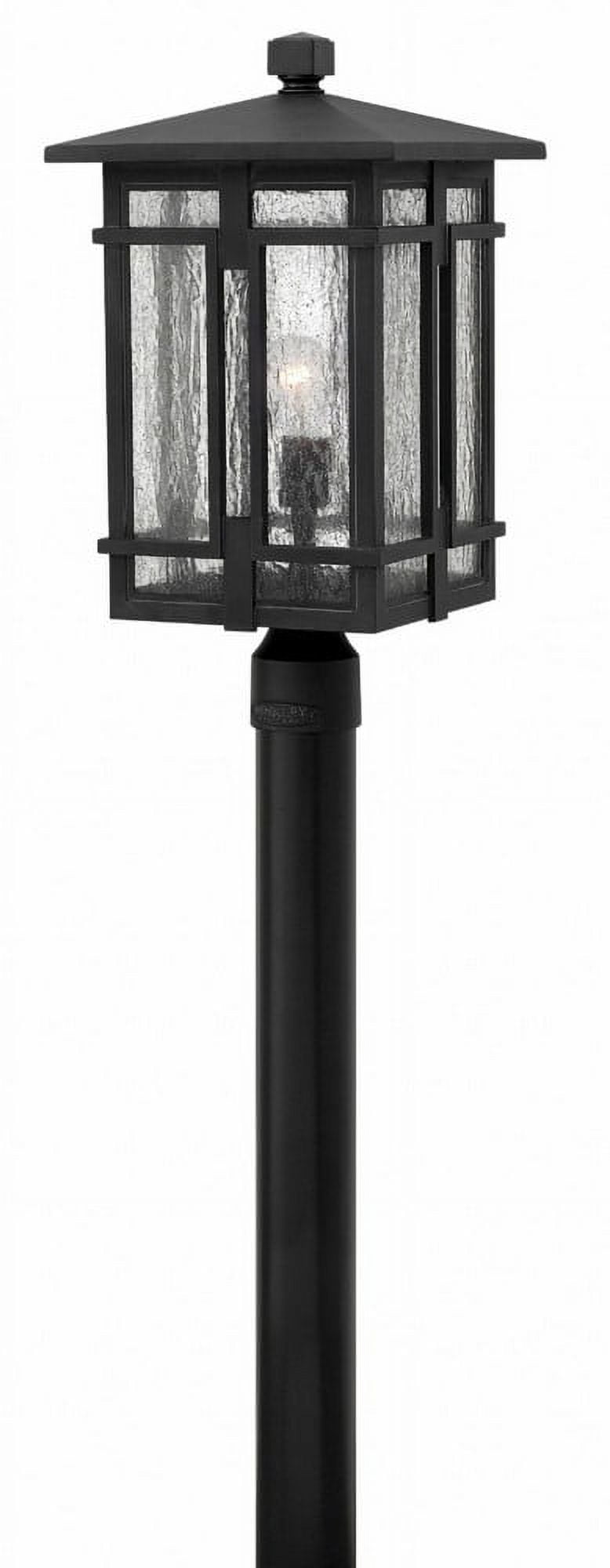 One Light Outdoor Post Mount In Transitional-Craftsman Style 11 Inches Wide By 20.5 Inches High-Museum Black Finish Hinkley Lighting 1961Mb