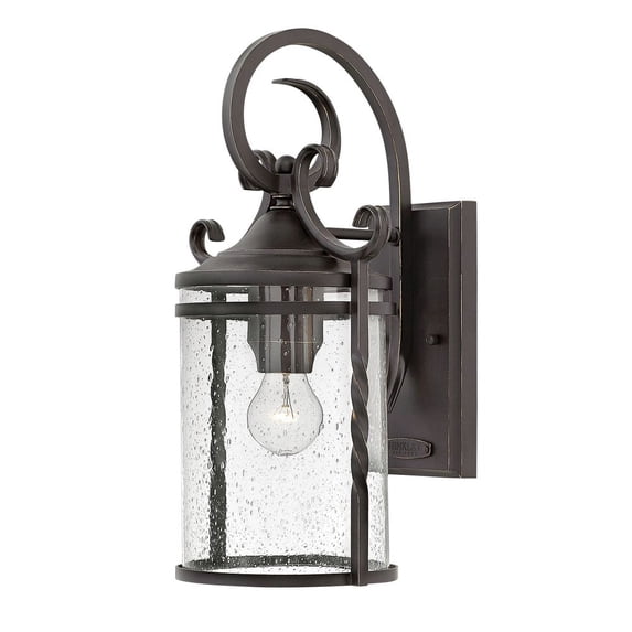 1144OL-CL Hinkley Lighting Casa - 1 Light Medium Outdoor Wall Lantern in Rustic Style - 9.75 Inches Wide by 17.5 Inches High-Clear Seedy Glass Color