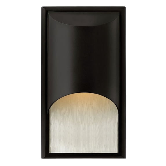 1830SK Hinkley Lighting Cascade - 1 Light Small Outdoor Wall Lantern in Modern Style - 8 Inches Wide by 14.5 Inches High-Satin Black