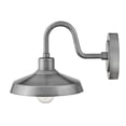 thumbnail image 1 of 1 Light Small Outdoor Wall Lantern In Industrial Style 9.5 Inches Wide By 9 Inches High-Antique Brushed Aluminum Finish Hinkley Lighting 12076Al, 1 of 7