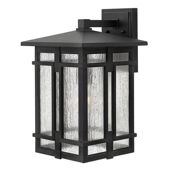 1965MB Hinkley Lighting Tucker - One Light Outdoor Wall Mount in Transitional and Craftsman Style - 11 Inches Wide by 18 Inches High-Museum Black