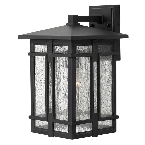1964MB Hinkley Lighting Tucker - One Light Outdoor Wall Mount in Transitional and Craftsman Style - 9 Inches Wide by 14.75 Inches High-Museum Black