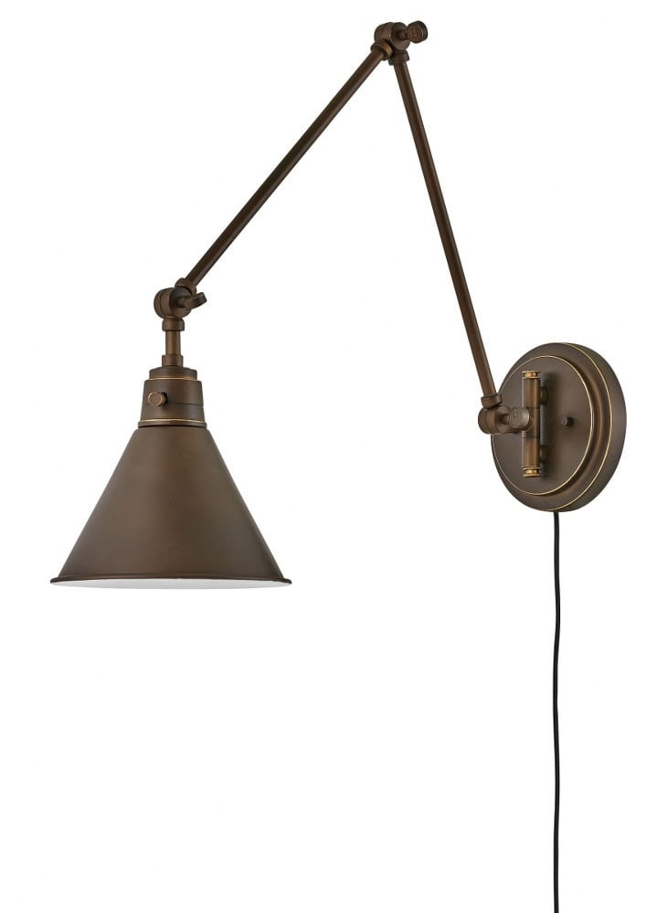 Olde Bronze Adjustable Arm Wall Sconce