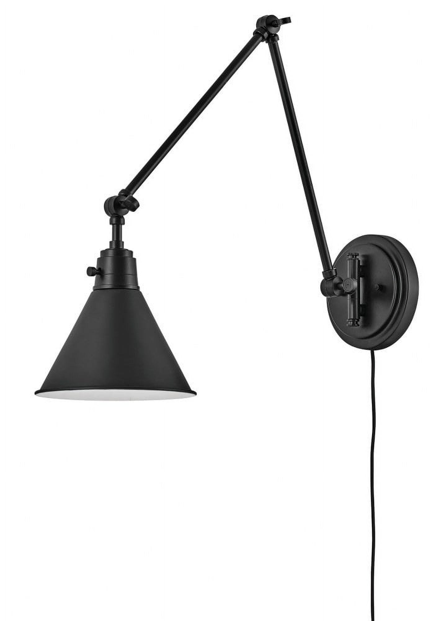 Polished Antique Nickel Swing Arm Wall Sconce