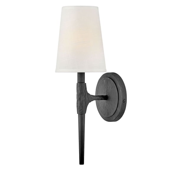 4460BK Hinkley Lighting Beaumont - One Light Wall Sconce in Transitional-Rustic Style - 5 Inches Wide by 16.25 Inches High