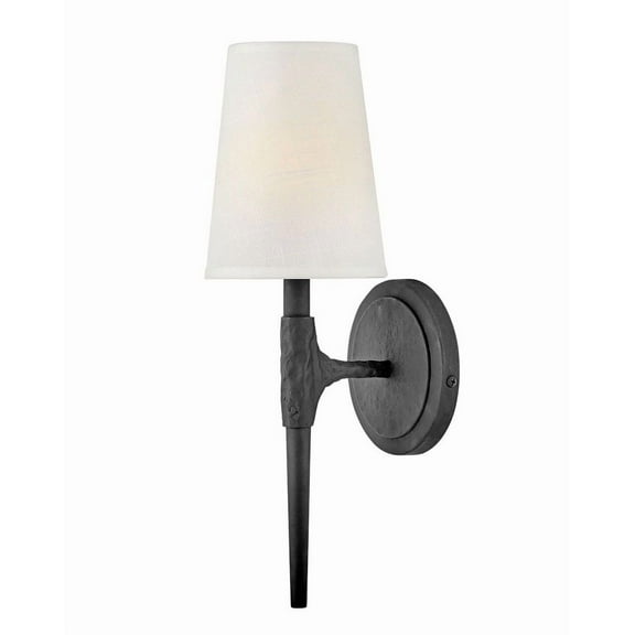 4460BK Hinkley Lighting Beaumont - One Light Wall Sconce in Transitional-Rustic Style - 5 Inches Wide by 16.25 Inches High