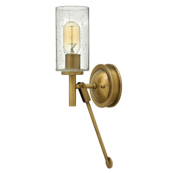 3380HB Hinkley Lighting Collier - 1 Light Wall Sconce in Traditional and Mid-Century Modern Style - 5 Inches Wide by 16.75 Inches High-Heritage Brass