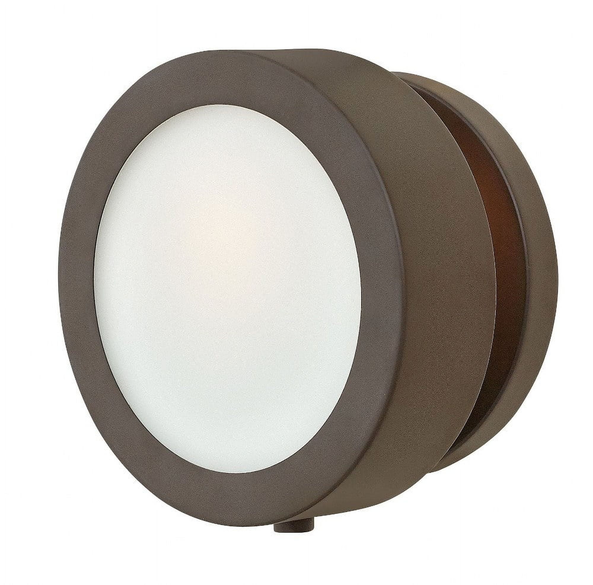 Mercer Mid-Century Modern Oil Rubbed Bronze Etched Opal Glass Sconce