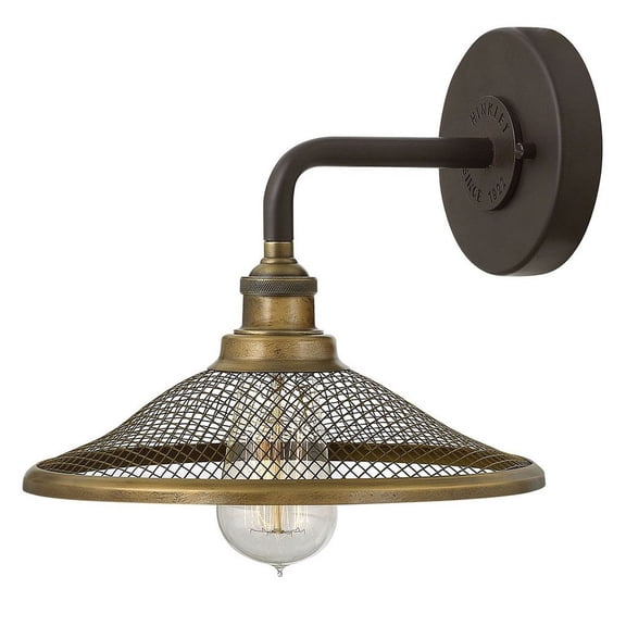 4360KZ Hinkley Lighting Rigby - 1 Light Wall Sconce in Industrial Style - 10 Inches Wide by 8.5 Inches High-Buckeye Bronze Finish