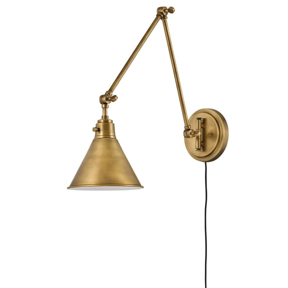 3692HB Hinkley Lighting Arti - 1 Light Medium Wall Sconce in Transitional Style - 7.75 Inches Wide by 18.25 Inches High-Heritage Brass Finish