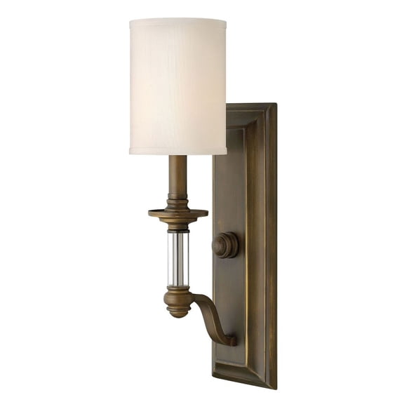 4790EZ Hinkley Lighting Sussex - 1 Light Wall Sconce in Traditional Style - 4.75 Inches Wide by 18 Inches High-English Bronze Finish