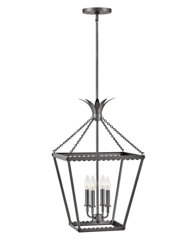 Palma European Elegance 4-Light Brass Pendant in Black Oxide