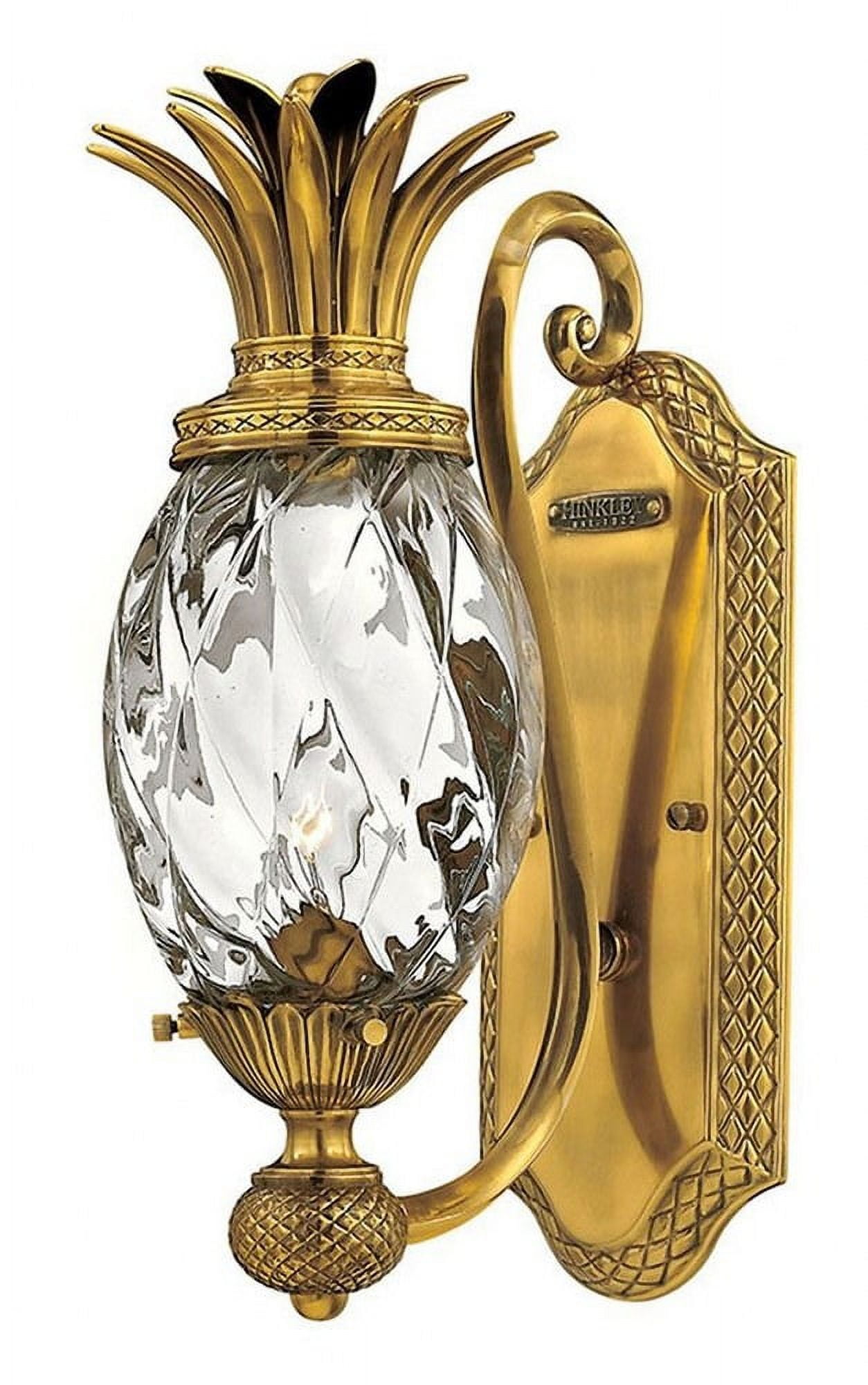 Elegant Burnished Brass Dimmable Wall Sconce with Clear Optic Shade
