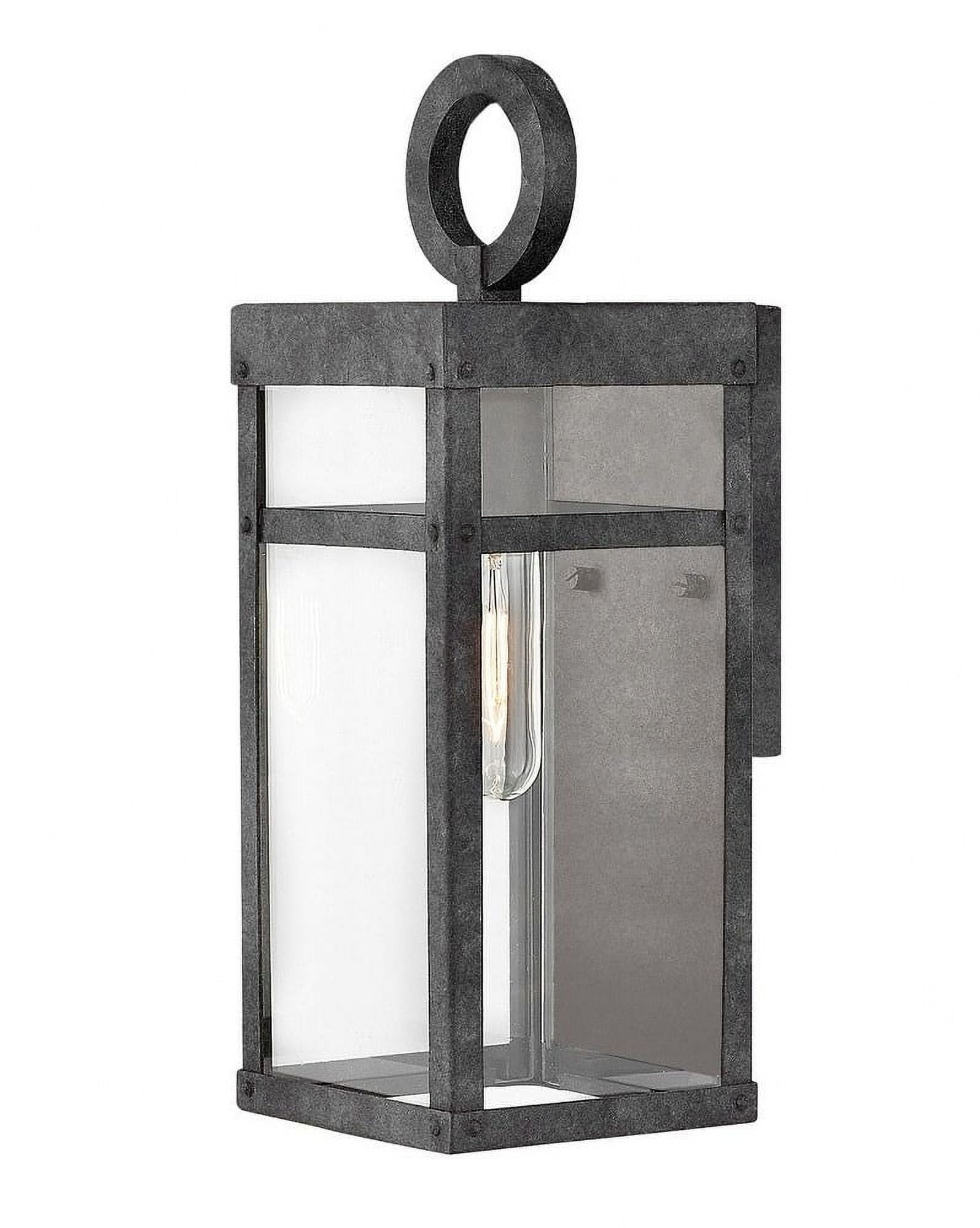 Porter Aged Zinc 13" Dimmable LED Outdoor Wall Lantern