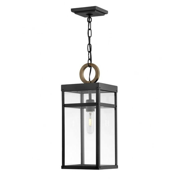 1 Light Medium Outdoor Hanging Lantern In Transitional Style 7.5 Inches Wide By 19 Inches High-Black Finish-Led Lamping Type Hinkley Lighting