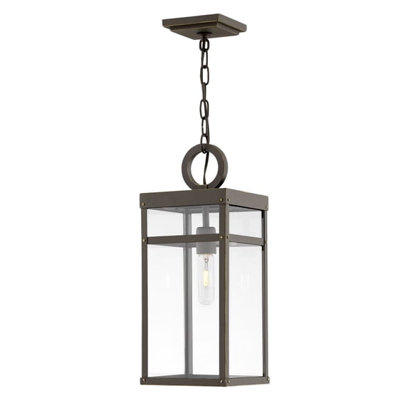 2802OZ-LL Hinkley Lighting Porter - 1 Light Medium Outdoor Hanging Lantern in Transitional Style - 7.5 Inches Wide by 19 Inches High-Oil Rubbed Bronze