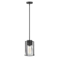 thumbnail image 1 of 1 Light Small Pendant In Industrial Style 7.75 Inches Wide By 12 Inches High-Black Finish-Clear Glass Color Hinkley Lighting 63307Bk-Cl, 1 of 5