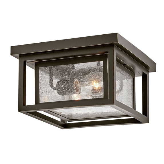 1003OZ Hinkley Lighting Republic - 16W 2 LED Outdoor Medium Flush Mount-6.5 Inches Tall and 11 Inches Wide-Oil Rubbed Bronze Finish