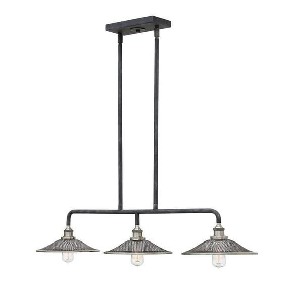 Hinkley Lighting - Rigby - 3 Light Linear Chandelier in Industrial Style - 40