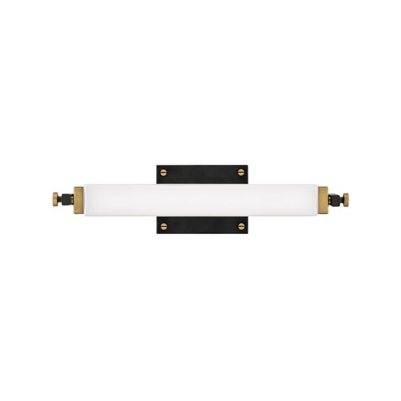 Rollins - Light Black And Heritage Brass Black Industrial / Transitional - LED Steel Wall Sconce