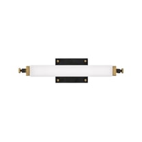 Rollins - Light Black And Heritage Brass Black Industrial / Transitional - LED Steel Wall Sconce