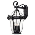 thumbnail image 1 of 3 Light Medium Outdoor Wall Lantern In Traditional And Glam Style 12.25 Inches Wide By 19.75 Inches High-Museum Black Finish Hinkley Lighting 2444Mb, 1 of 8