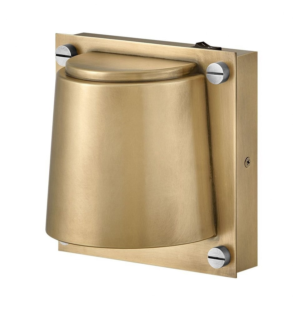 Heritage Brass Etched Glass Dimmable LED Wall Sconce