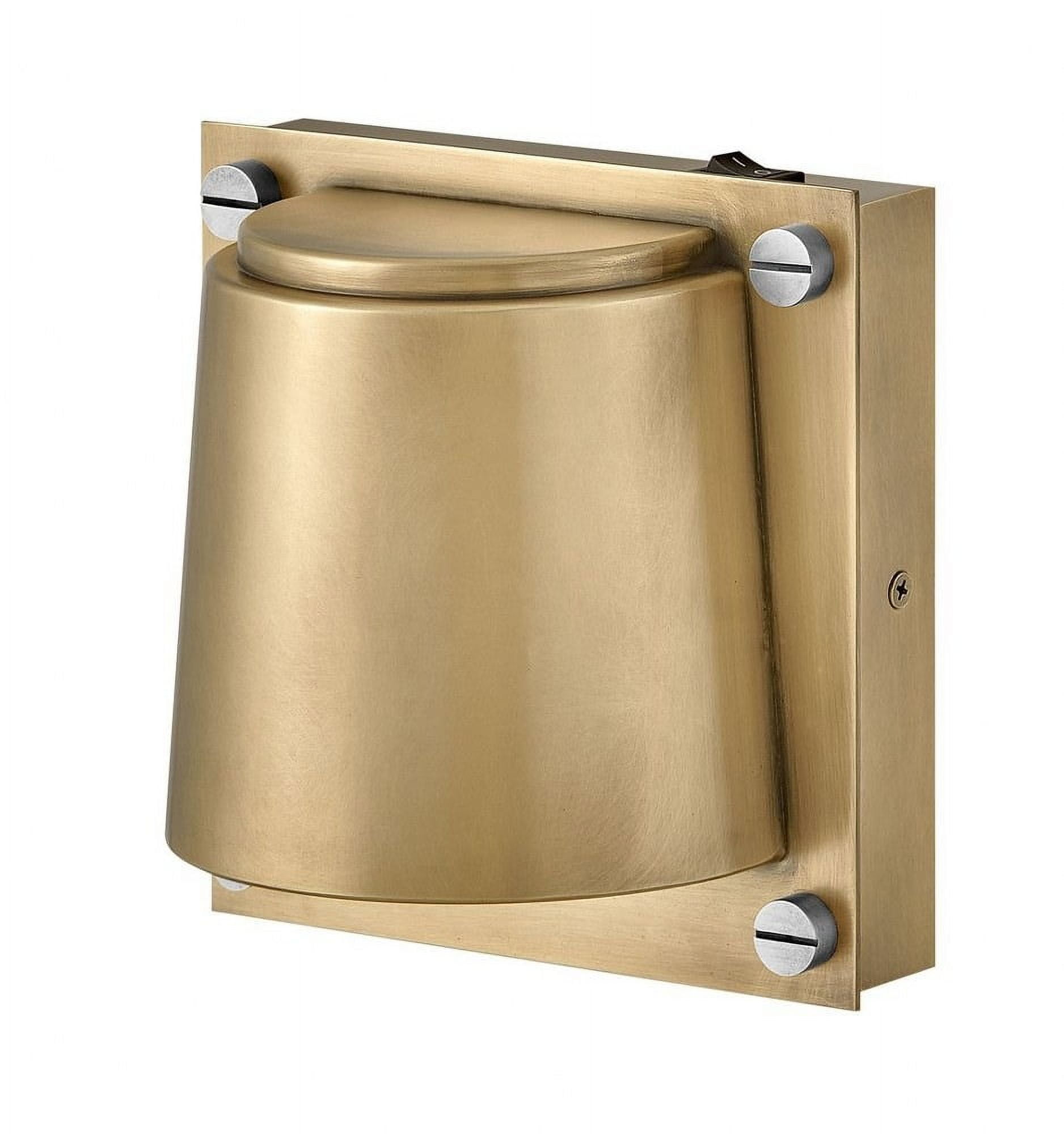 Heritage Brass Etched Glass Dimmable LED Wall Sconce