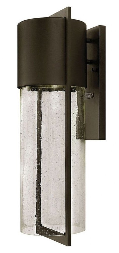 Buckeye Bronze Seedy Glass 1-Light Outdoor Wall Light