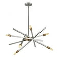 thumbnail image 1 of 4765BN Hinkley Lighting Archer - 6 Light Medium Chandelier in Transitional-Modern-Scandinavian Style - 26 Inches Wide by 26 Inches High-Brushed Nickel, 1 of 9