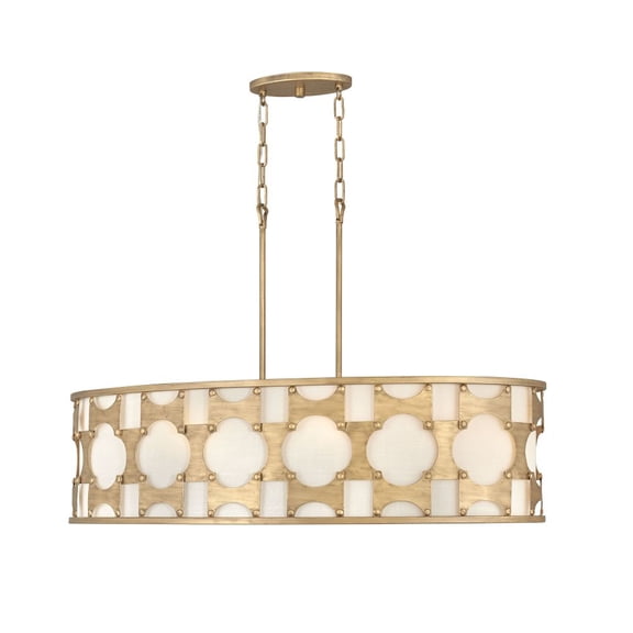 4738BNG Hinkley Lighting Carter - 6 Light Linear Chandelier in Transitional Style - 37 Inches Wide by 24.5 Inches High-Burnished Gold Finish