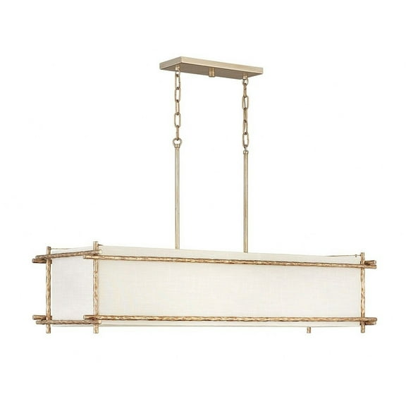 Six Light Linear Chandelier In Transitional Style 42 Inches Wide By 23.25 Inches High-Champagne Gold Finish Hinkley Lighting 3676Cpg