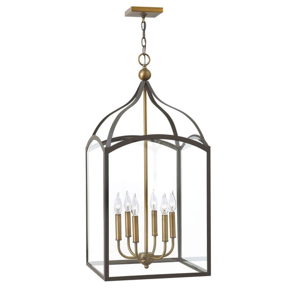 3414BZ-Hinkley Lighting-Clarendon - 6 Light Large Open Frame Foyer in Traditional Style - 16 Inches Wide by 33.75 Inches High-Bronze Finish