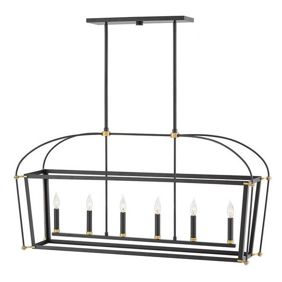 Hinkley Lighting - Six Light Linear Chandelier - Chandelier - Selby - Six Light