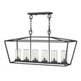 thumbnail image 1 of 2569MB Hinkley Lighting Alford Place - 6 Light Outdoor Linear Hanging Lantern in Traditional Style - 40 Inches Wide by 18.75 Inches High-Museum Black, 1 of 15
