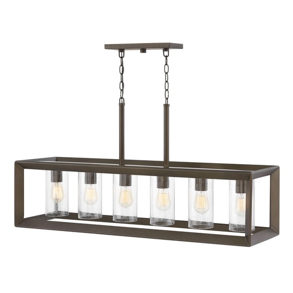 Hinkley Lighting - Six Light Outdoor Linear Chandelier - Rhodes - 6 Light